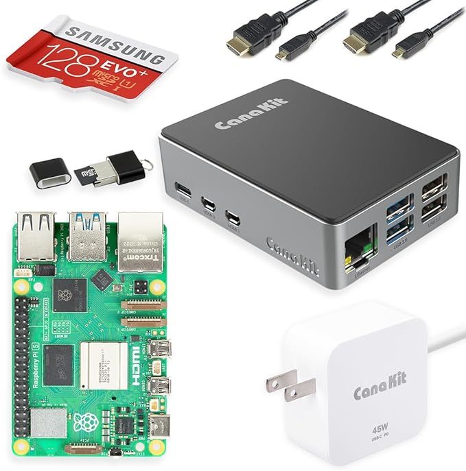 CanaKit Raspberry Pi 5 Starter Kit PRO - Turbine Black