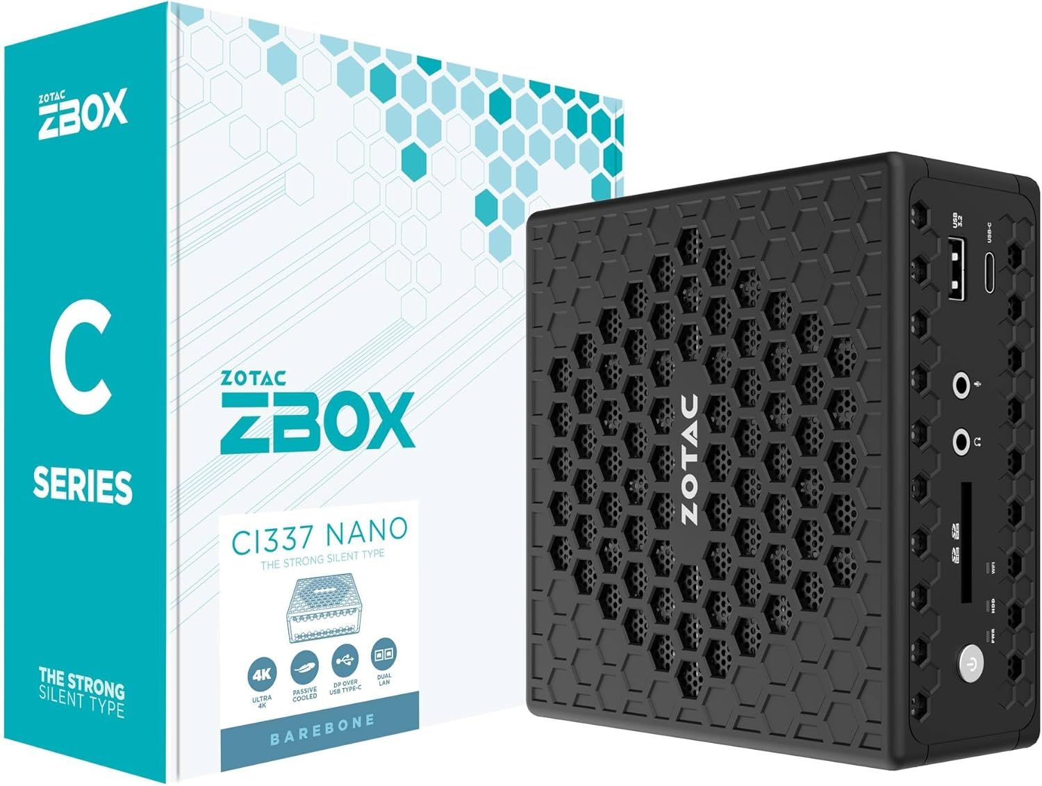 ZOTAC ZBOX CI337 nano Fanless Silent Mini PC Intel Processor N100