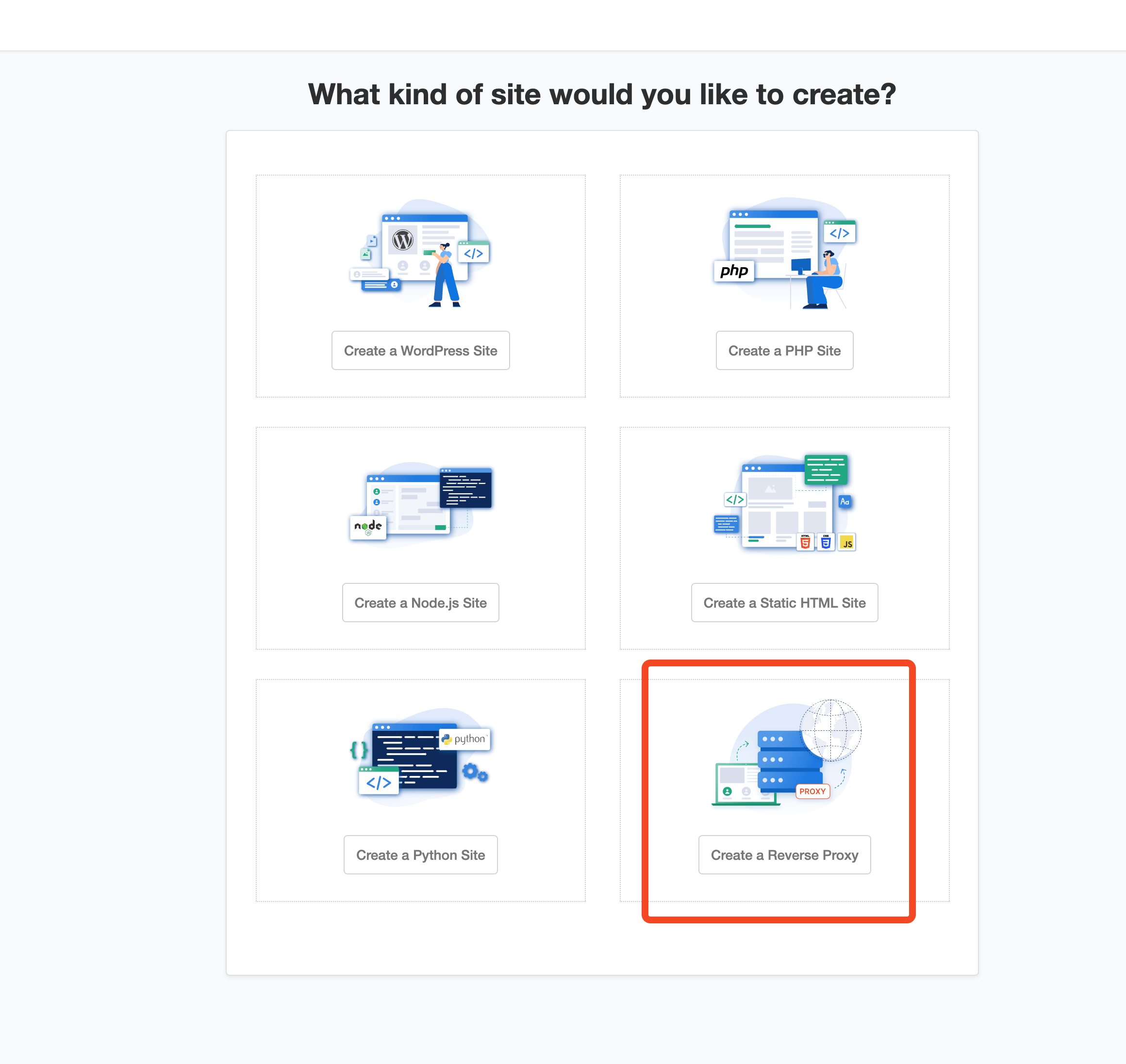 CloudPanel Create a Reverse Proxy