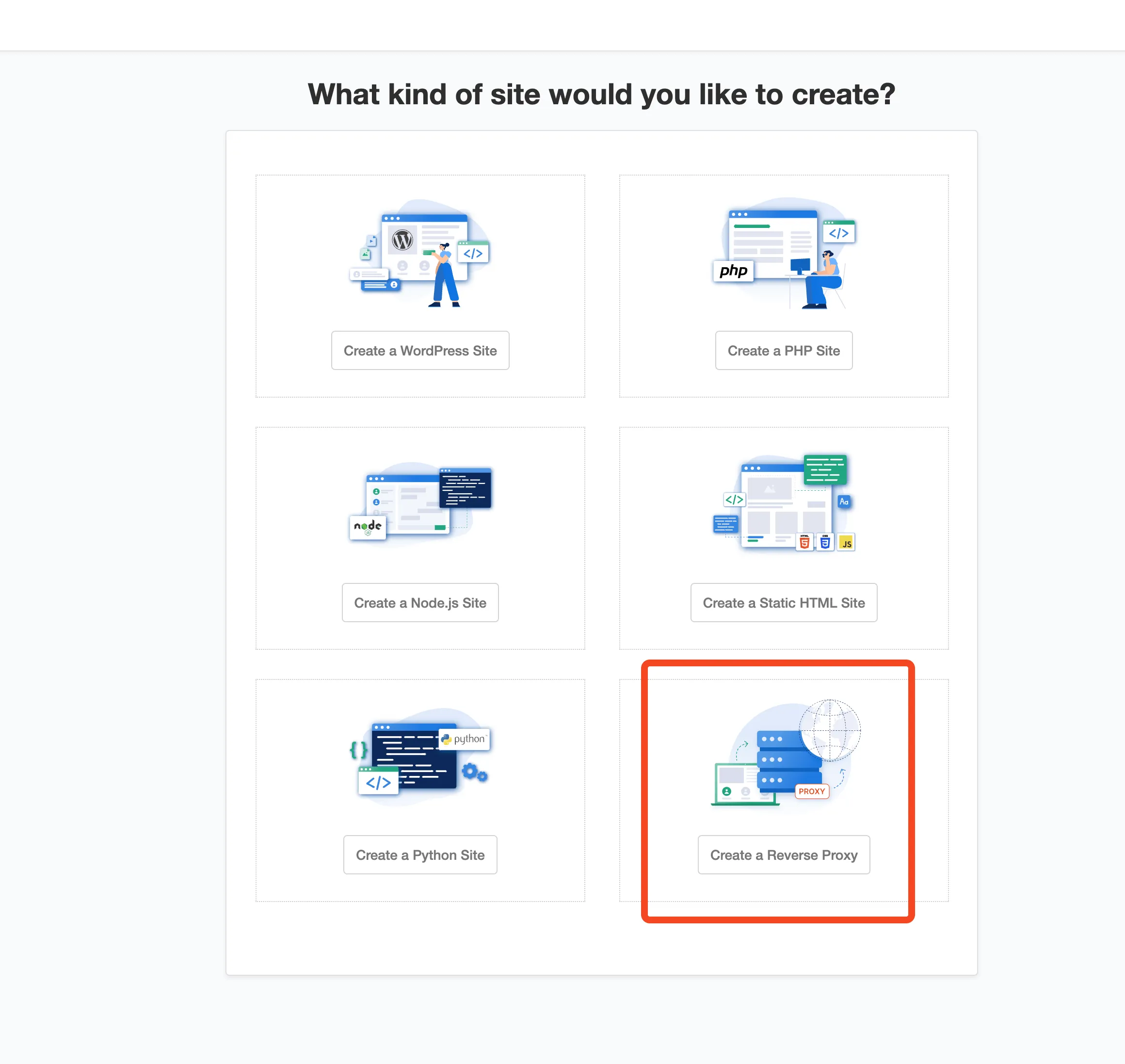 CloudPanel Create a Reverse Proxy