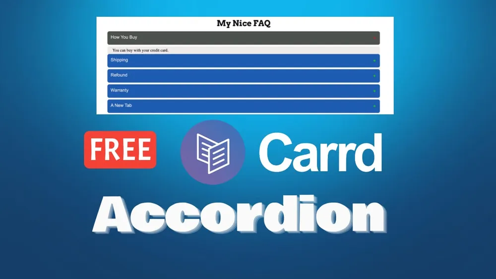 How To Add Accordion FAQs Drop-Down to Carrd.co