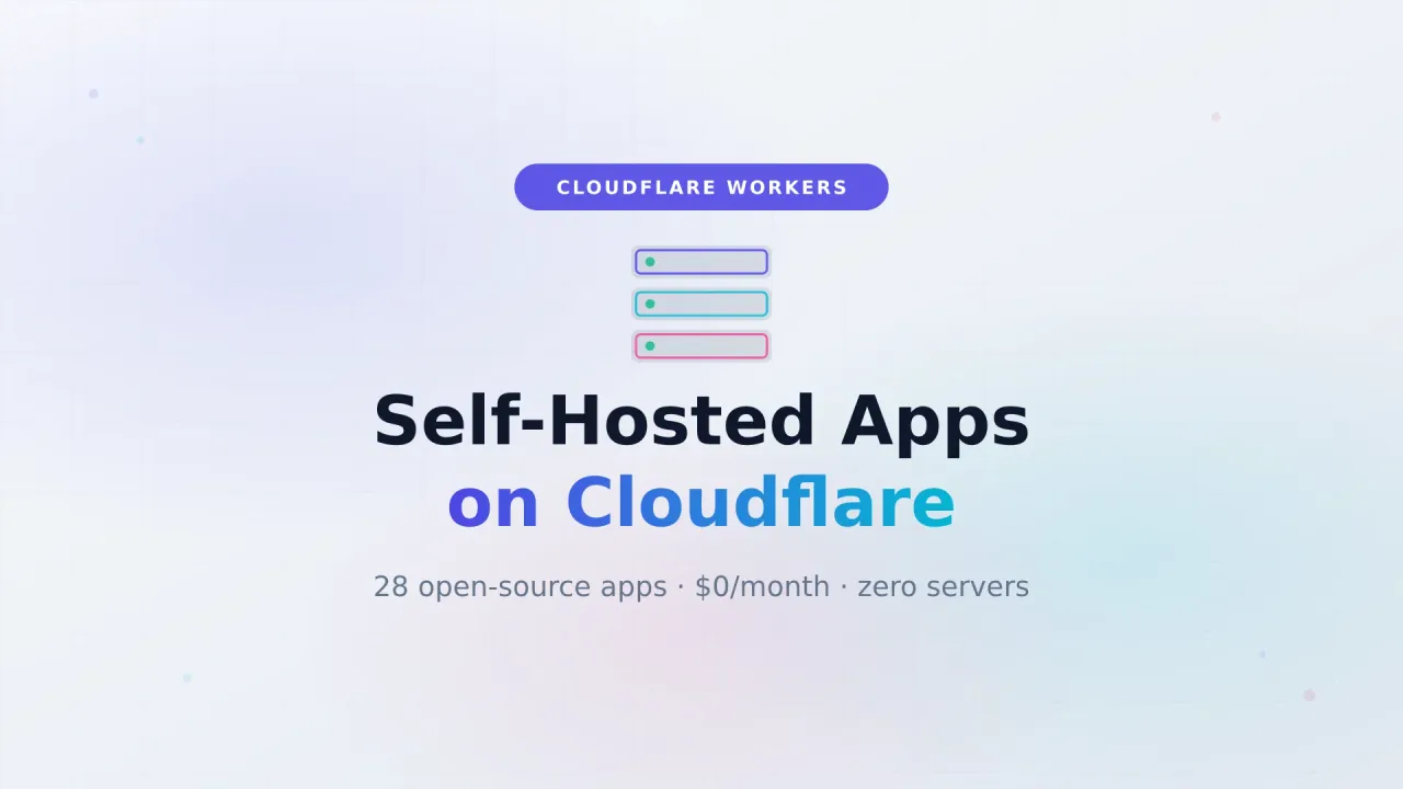 29 Self-Hosted Apps That Run Entirely on Cloudflare Workers