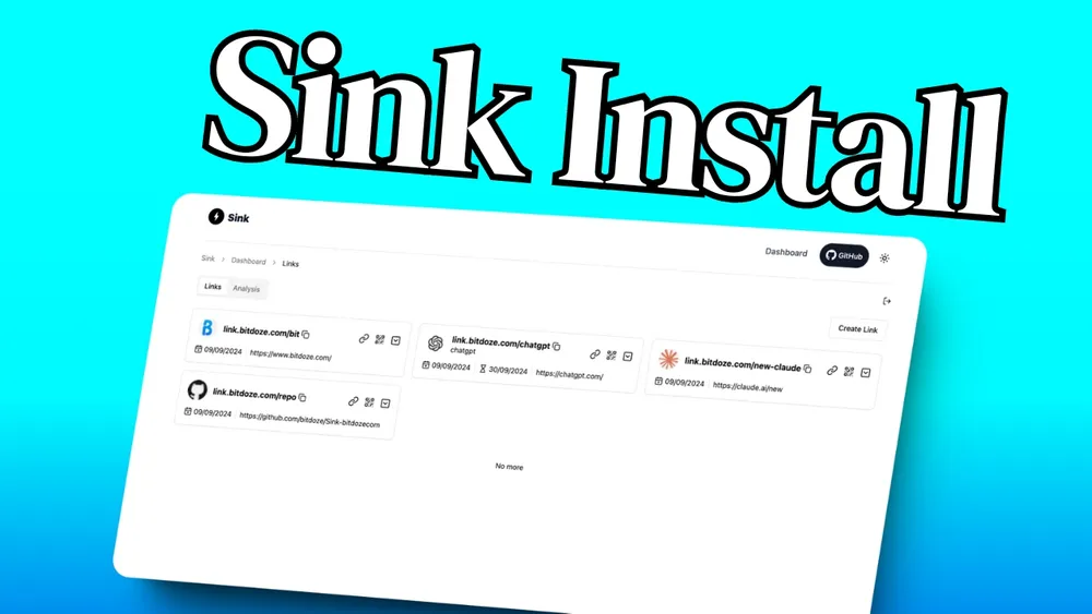 Sink Install: Free Self Hosted Link Shortener