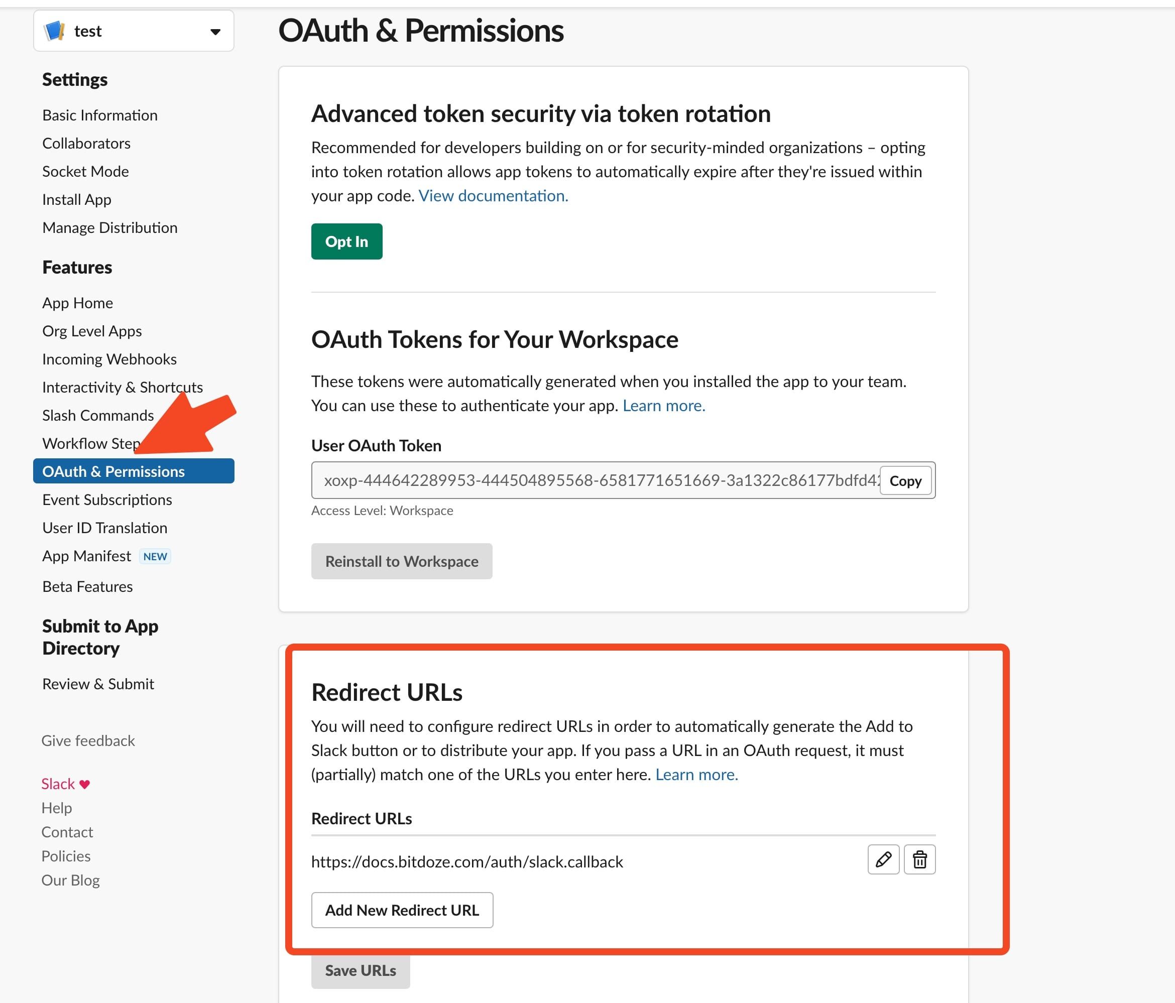 Slack Oauth